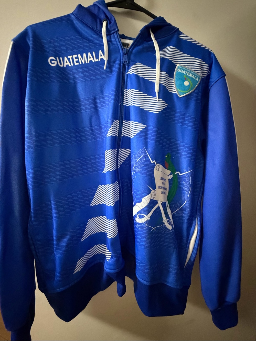 Guatemala Men's Royal Blue Full-Zip Hoodie Jacket